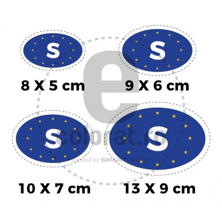 Sticker Indicativ Auto Tara Suedia UE