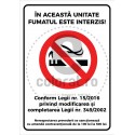 In Aceasta Unitate Fumatul Interzis ec1673