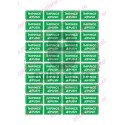 Sticker Impinge Push - Set 40 Bucati (2 cm x 4 cm / buc.)