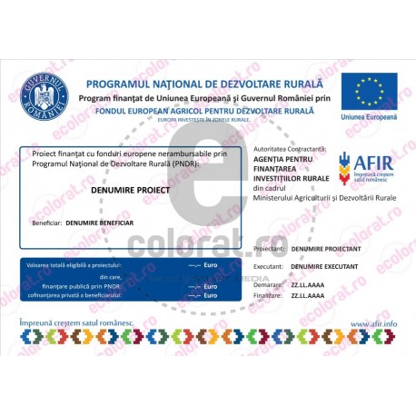 Afir Panou FADR Agentia Pentru Finantarea Investitiilor Rurale