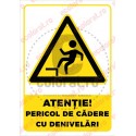 Atentie Pericol de Cadere cu Denivelari V2 ec1708