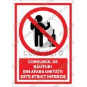 Consumul de Bauturi din Afara Unitatii Este Strict Interzis v1709