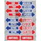 Sticker Tur Retur Apa Calda Apa Rece Antigel - Set 18 Bucati (8.5 cm x 3 cm / buc.)