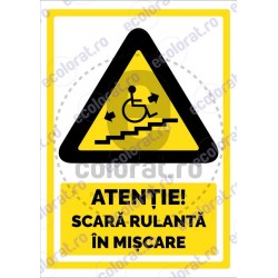 Atentie Scara Rulanta in Miscare