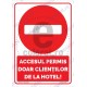 Accesul Permis Doar Clientilor de la Hotel v1795