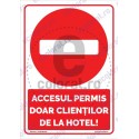 Accesul Permis Doar Clientilor de la Hotel v1795
