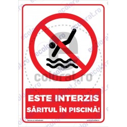 Este Interzis Saritul In Piscina v1789