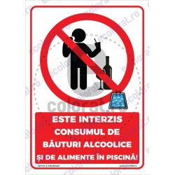 Este Interzis Consumul De Bauturi Alcoolice Si De Alimente In Piscina v1791