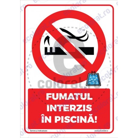 Fumatul Interzis In Piscina v1792