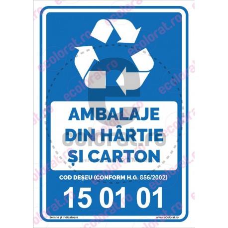 Reciclare Ambalaje Din Hartie Si Carton Cod Deseu v1808