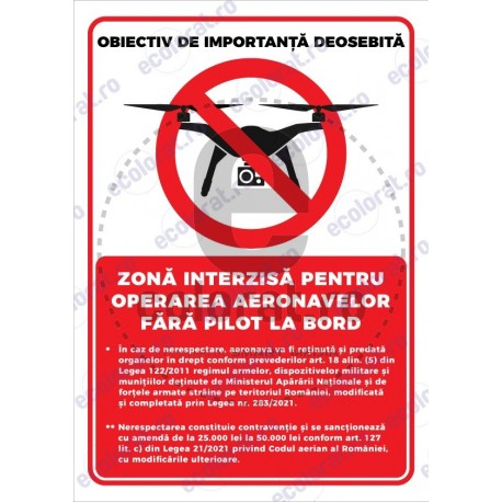 Obiectiv De Importanta Deosebita Zona Interzisa Pentru Operare Aeronave Fara Pilot La Bord Drone v1825