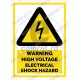 Warning High Voltage Electrical Shock Hazard v1839