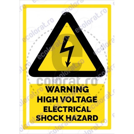 Warning High Voltage Electrical Shock Hazard v1839