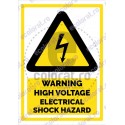 Warning High Voltage Electrical Shock Hazard v1839