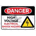 Danger High Voltage Electrical Shock Hazard v1840