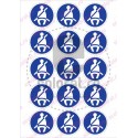 Sticker Purtati Centura de Siguranta Bulina - Set 15 Bucati (5.5 cm x 5.5 cm / buc.)
