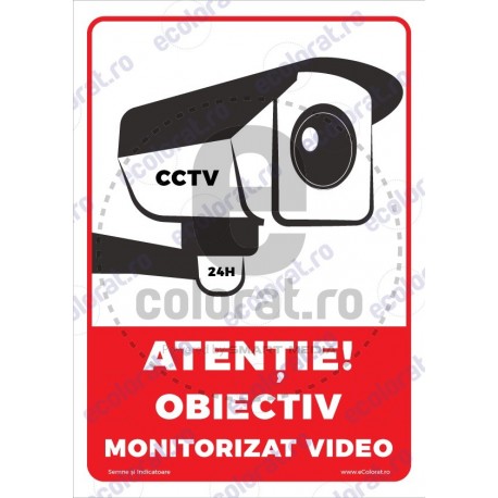 Atentie Obiectiv Monitorizat Video v1872
