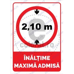 Inaltime Maxima Admisa 2.10 m v1881