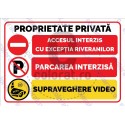 Proprietate Privata Acces Interzis Parcare Interzisa Supraveghere Video L v1886