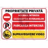 Proprietate Privata Acces Interzis Parcare Interzisa Supraveghere Video L v1886