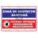 Zona De Protectie Sanitara Accesul Interzis Persoanelor Neautorizate v1888