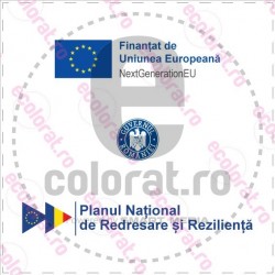 Autocolant PNRR Finantat de Uniunea Europeana UrmatoareaGeneratieUE ec1890