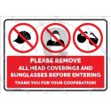 Please Remove No Hats No Hoods No Sunglasses EN v1860