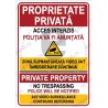 Proprietate Privata Acces Interzis Politia Va fi Anuntata Supraveghere Video EN Duo v1891