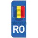 Steag Romania + Indicativ RO Autocolant Sticker Numar Auto