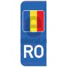 Steag Romania + Indicativ RO Autocolant Sticker Numar Auto