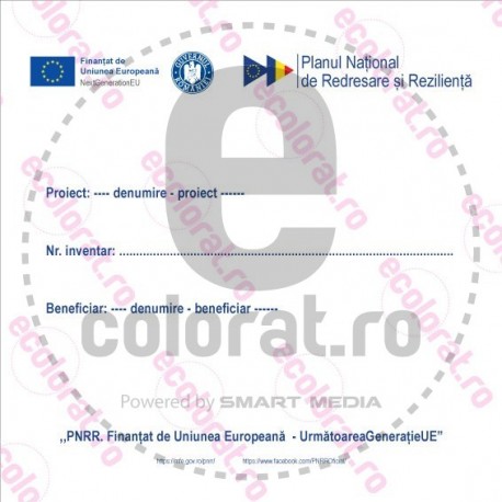 Autocolant PNRR Finantat de Uniunea Europeana UrmatoareaGeneratieUE Inventar ec1895