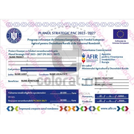 Autocolante A6 A5 A4 A3 Panou PAC Planul Strategic PAC 2023 2027 v1906