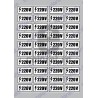 Sticker 220V ALB NEGRU - Set 40 Bucati (4.2 cm x 2.2 cm / buc.)