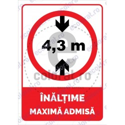 Inaltime Maxima Admisa 4.3 Metri V2 ec1912