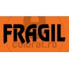 Eticheta Hartie Autocolanta Fragil - orange