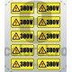 Sticker Atentie Tensiune 380 V - Set 10 Bucati - 5 x 2,5 cm / Bucata